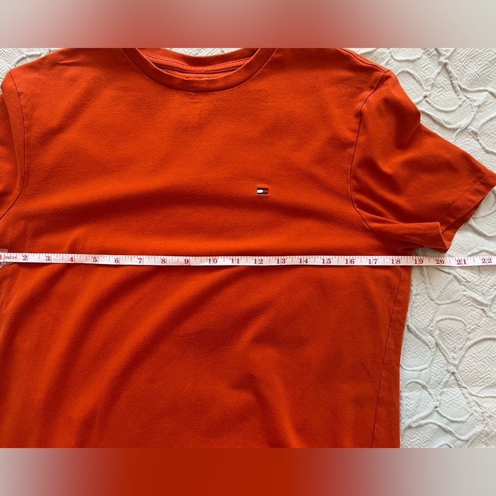 Tommy Hilfiger Mens T Shirt Small Orange Short Sleeve Slim Fit Stretch (0680) - Picture 7 of 10